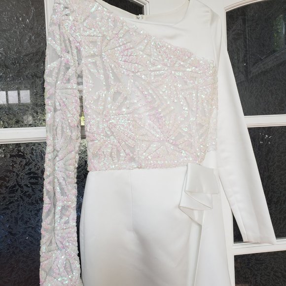 Satin Wedding Dress - Picture 3 of 5